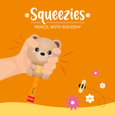 Legami Squeezies Pencil with Squishy - Teddy Bear - HB