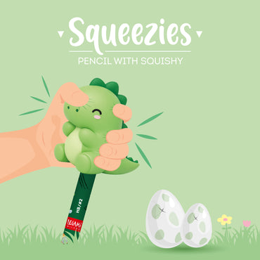Legami Squeezies Pencil with Squishy - Dino - HB