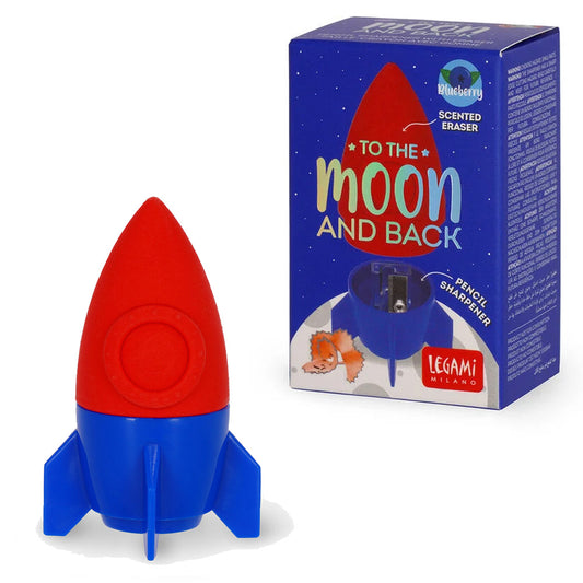 Legami Pencil Sharpener w/Eraser - To The Moon & Back
