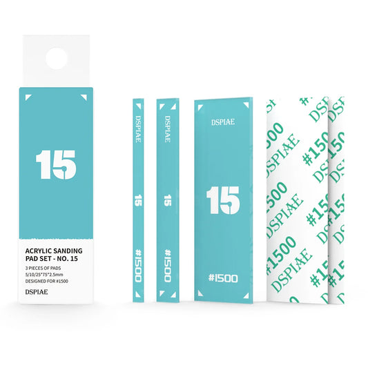 DSPIAE #1500 Acrylic Sanding Pad Set Turquoise PT-SP15