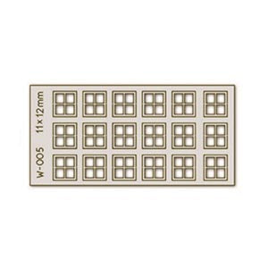 Proses W-005 18 pcs 11X12mm 4 Pane Laser-Cut Windows H0/00