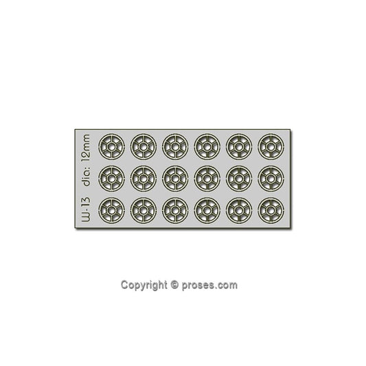 Proses W-013 18 pcs 12mm Diameter Round Windows H0/00