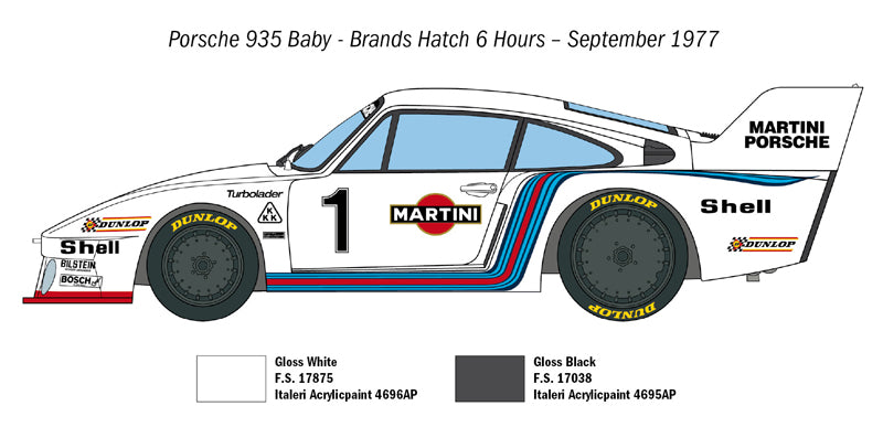 Italeri 3639 Porsche 935 1:24 Plastic Model Kit