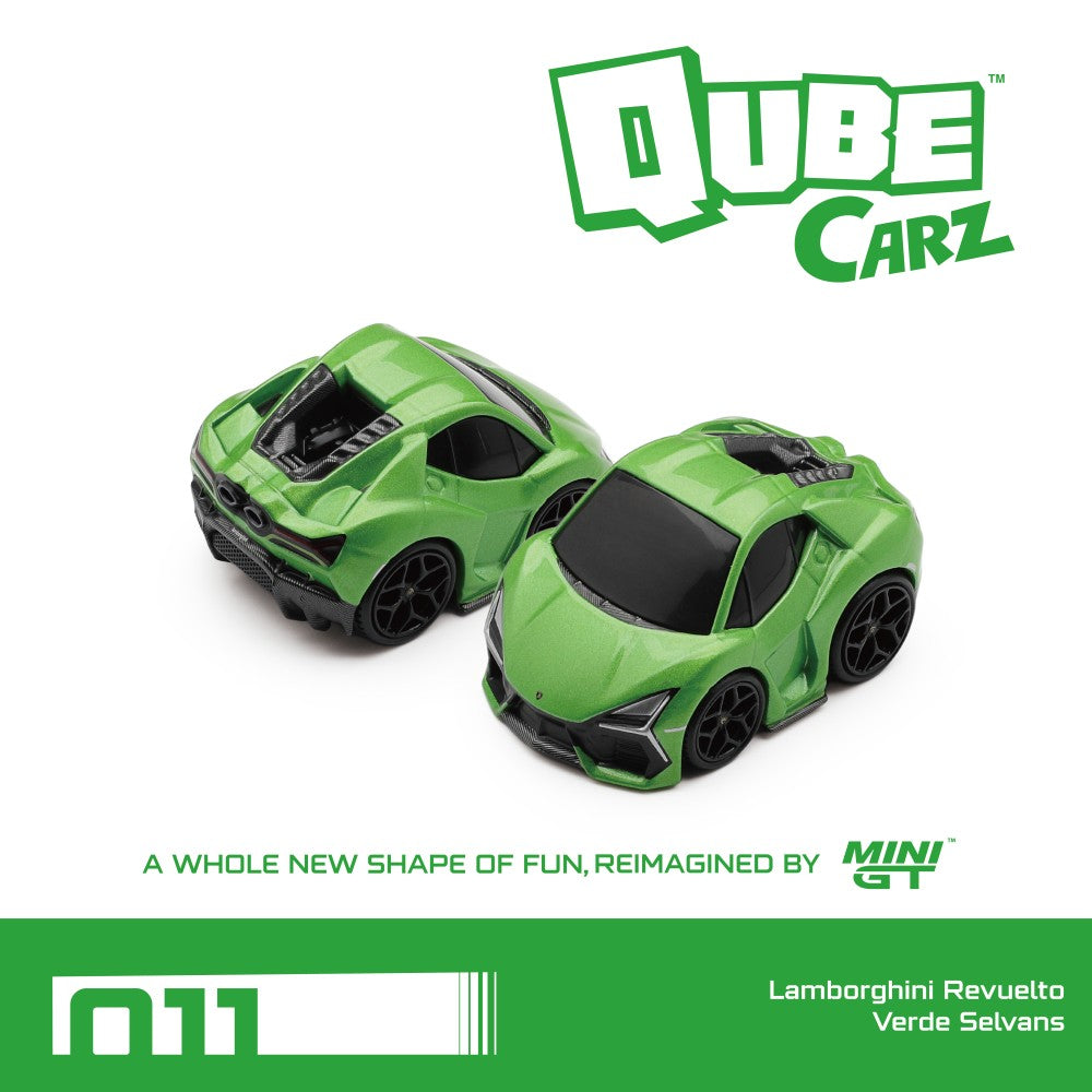 QubeCarz 011 Lamborghini Revuelto Verde Selvans by MiniGT