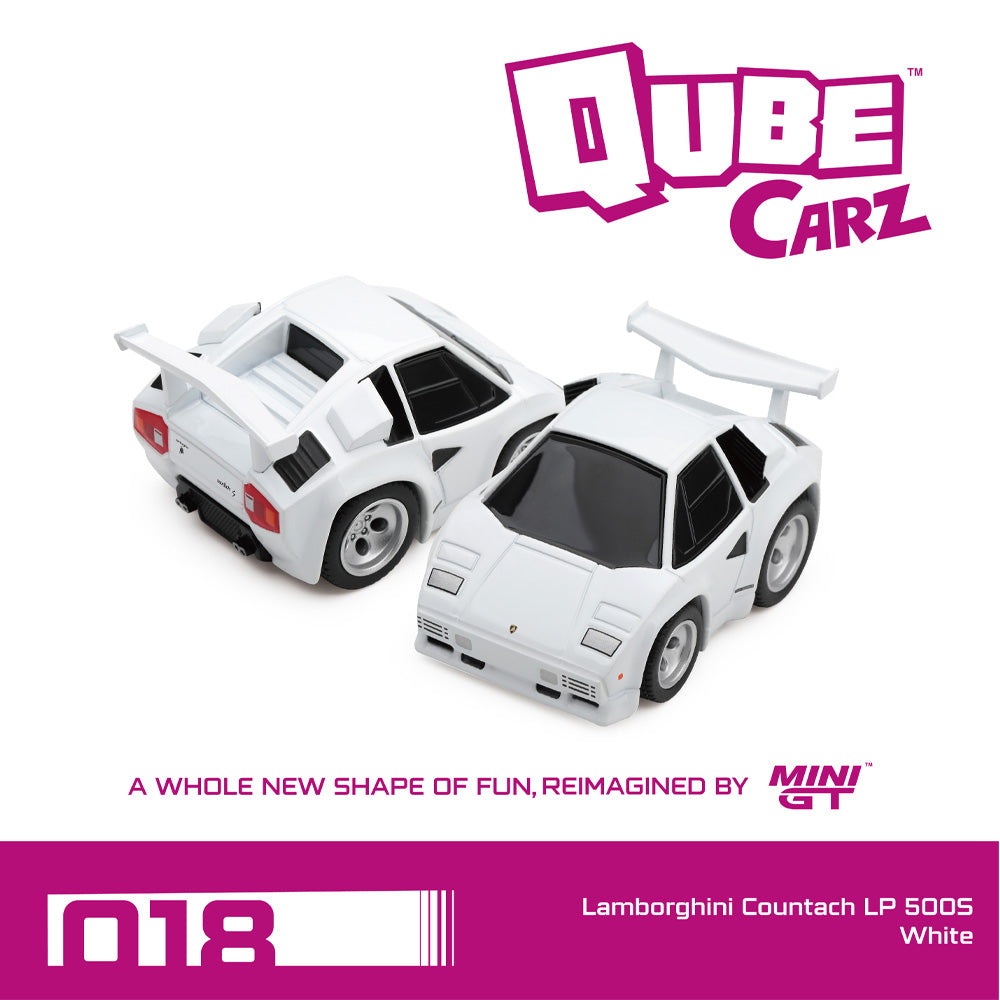 MiniGT QubeCarz 018 Lamborghini Countach 500S White