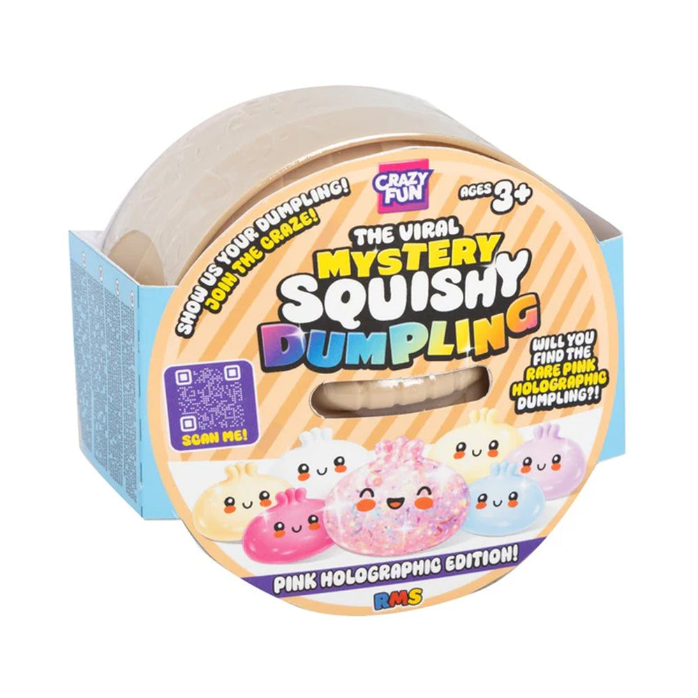 RMS Crazy Fun - Mystery Squishy Dumpling - Pink Holographic Edition - 4 Pack