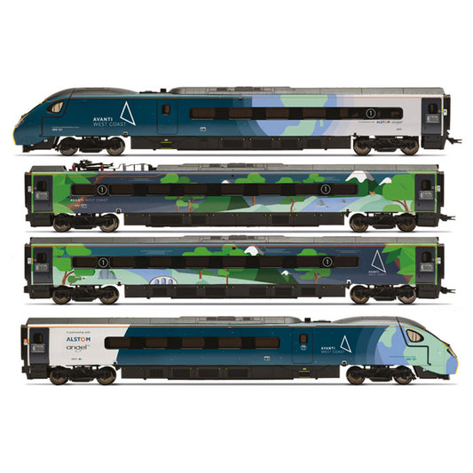 Hornby R30444 Avanti West Coast Class 390 COP26 Livery 4 Car Train Pack 390121