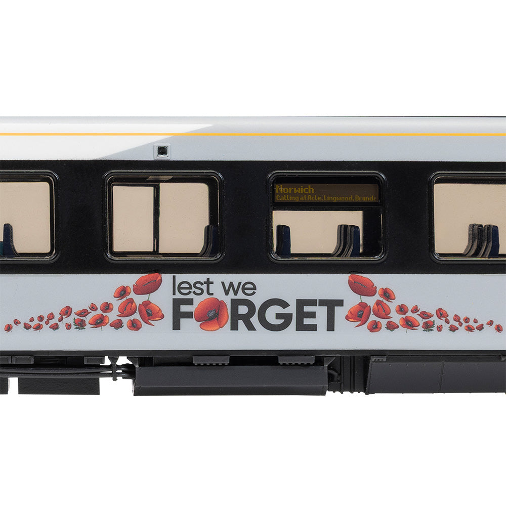 Hornby R30468 Flirt Greater Anglia Class 755 755414 Lest We Forget Train Pack