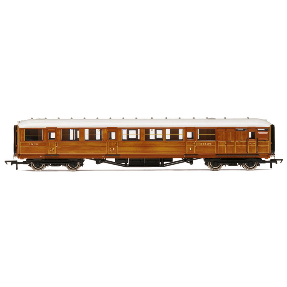Hornby R40454 LNER Gresley Corridor Teak Coaches Brake 3rd 21437