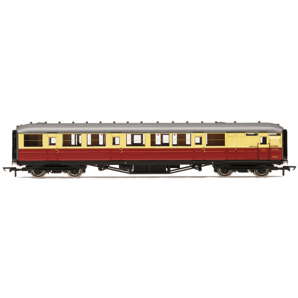 Hornby R40460 BR Gresley Corridor Crimson and Cream Composite Brake E9126E