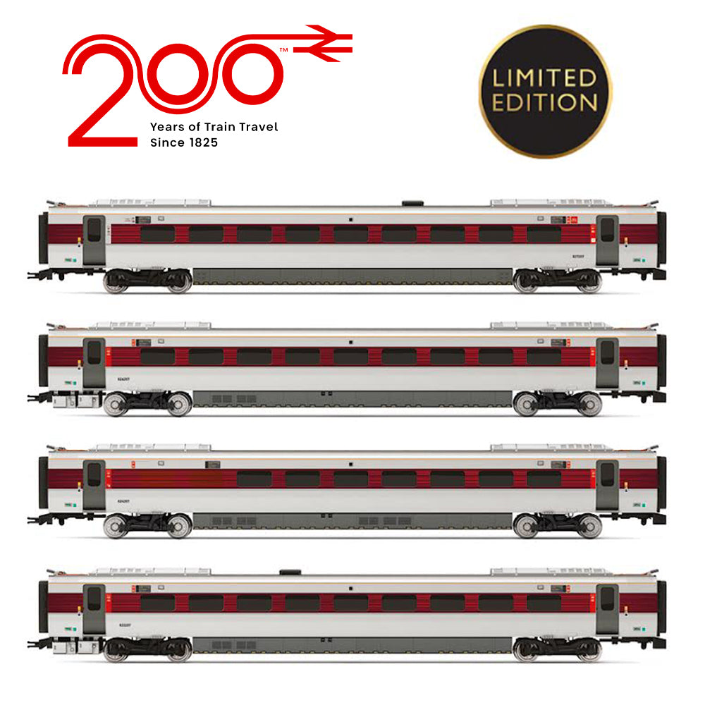 Hornby R40493 LNER Azuma Class 801/2 Railway 200 4 Car Coach Pack LIMITED ED.
