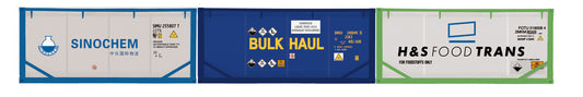 Hornby R60129 Sinochem, Bulk Haul & H&S Container Pack 3x20' Tanktainers Era 11