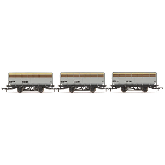 Hornby R60255 BR Coke Hopper Wagon Triple Pack OO Gauge