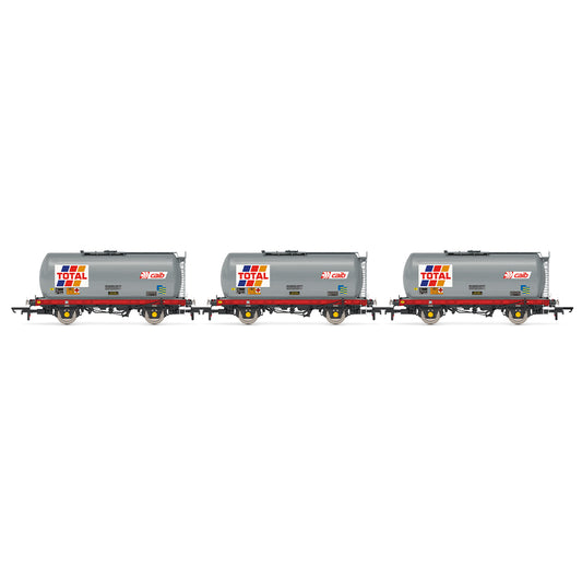 Hornby R60258 Total, TTA Tank Wagon Triple Pack - Era 7 OO Gauge