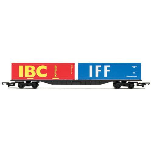 HORNBY Wagon R6425 Container Bogie with 2 x 30ft Containers - Railroad
