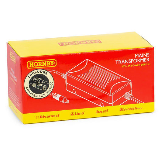 Hornby R7337 15V~4 Amp Transformer (UK) + 15V Power Supply Adapter Bundle
