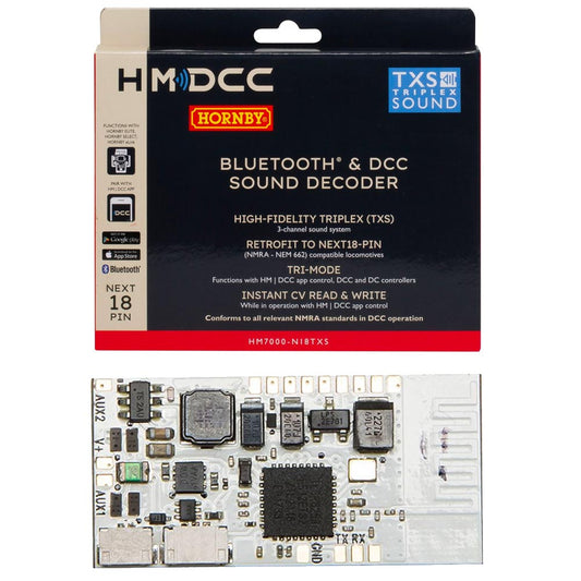 Hornby R7345 HM7000-N18TXS: Bluetooth & DCC Sound Decoder (Next18-pin)