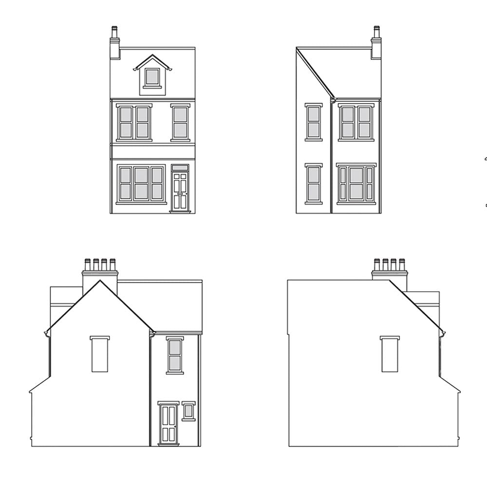 Hornby R7353 Victorian Terrace House Right Middle 1:76/OO Gauge Building