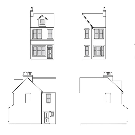 Hornby R7353 Victorian Terrace House Right Middle 1:76/OO Gauge Building