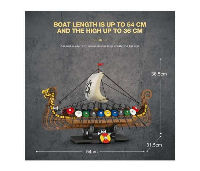 Reobrix Viking Ship 2547pc Construction Set RBX66101
