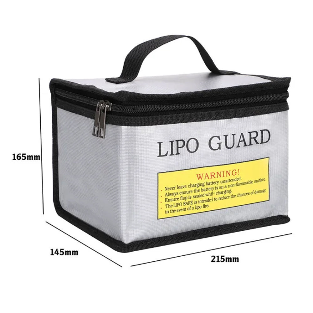 LiPo Guard Safe RC Car LiPo Battery Storage Protection Bag - Silver 21cm x 14cm