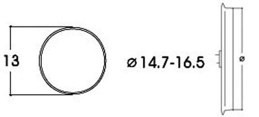 Roco DC Traction Tyres 14.7-16.5mm (10) HO Gauge RC40071