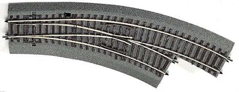 Rocoline Ballasted (BWR2/3) Right Hand Curved Turnout HO Gauge RC42557