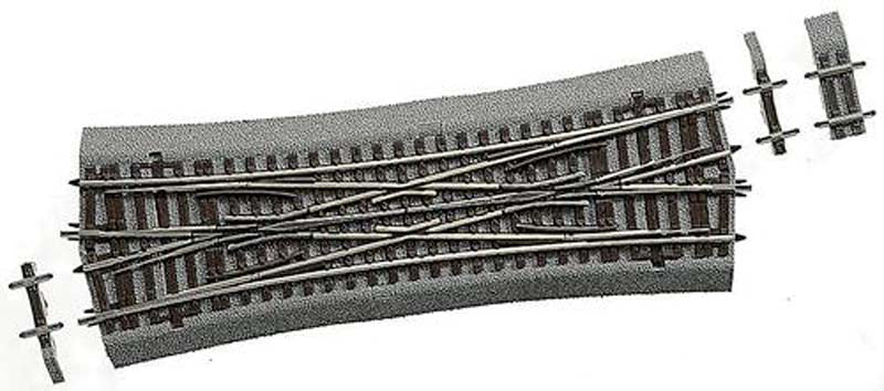 Rocoline Ballasted (DKW15) Double Slip 15 Degree 230mm HO Gauge RC42594
