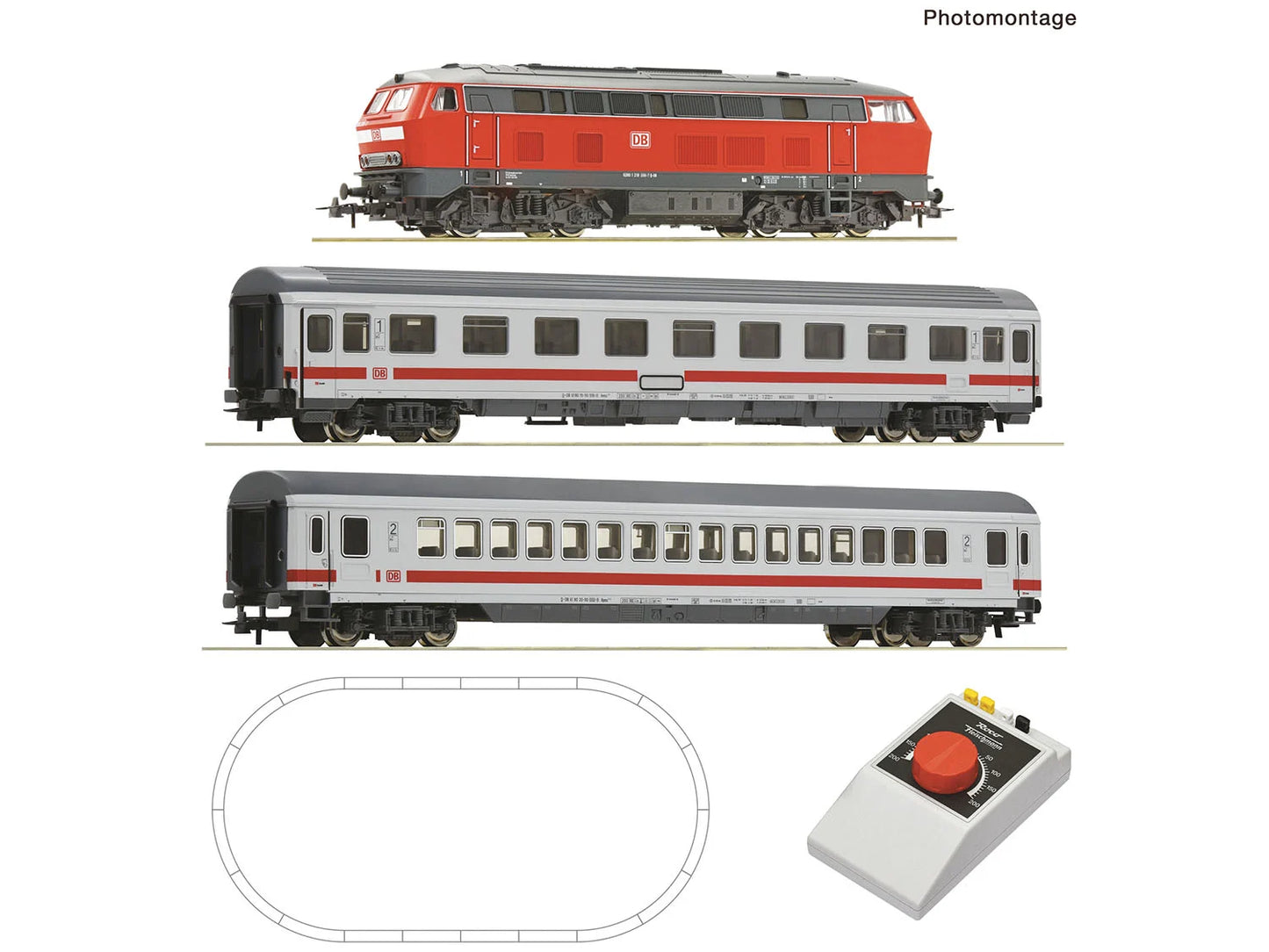 Roco 5100016 DBAG BR218 Diesel Passenger Train Set VI HO Gauge