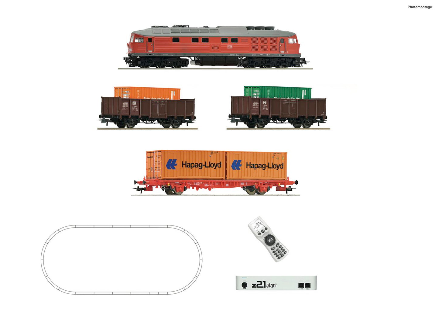 Roco DBAG BR232 Diesel Freight Starter Set VI (DCC-Fitted) RC5110003 HO Gauge