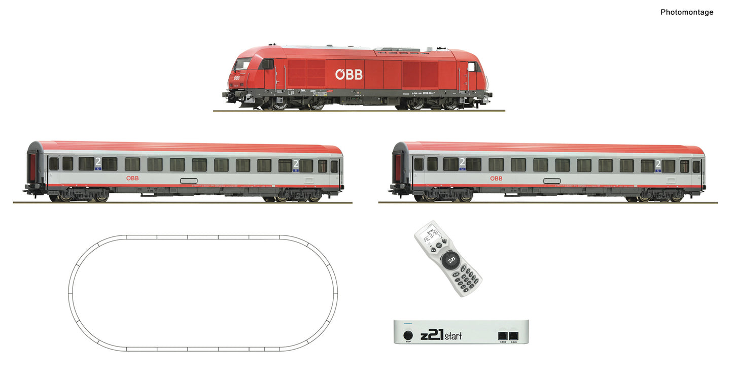 Roco OBB Rh2016 Diesel Passenger Starter Set VI (DCC-Fitted) HO Gauge RC5110005