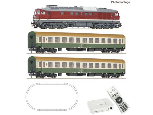Roco 5110015 DR BR132 Diesel Passenger Train Set IV (DCC-Fitted) HO Gauge