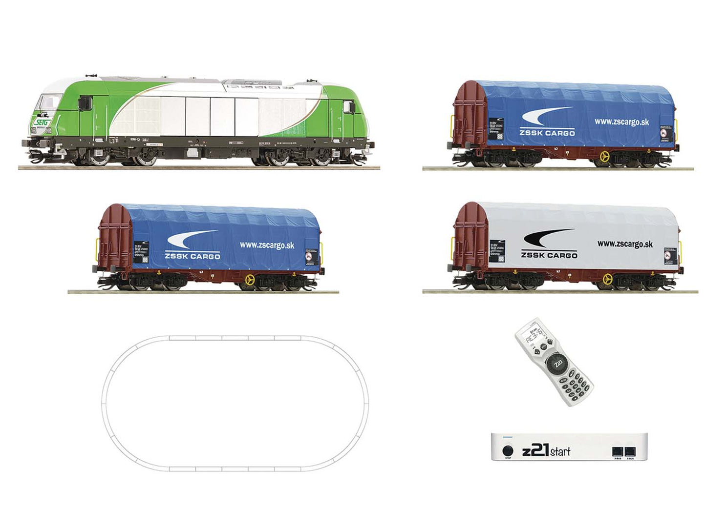 Roco SETG ER20 Electric Freight Starter Set VI (DCC-Fitted) RC5190001 TT Gauge