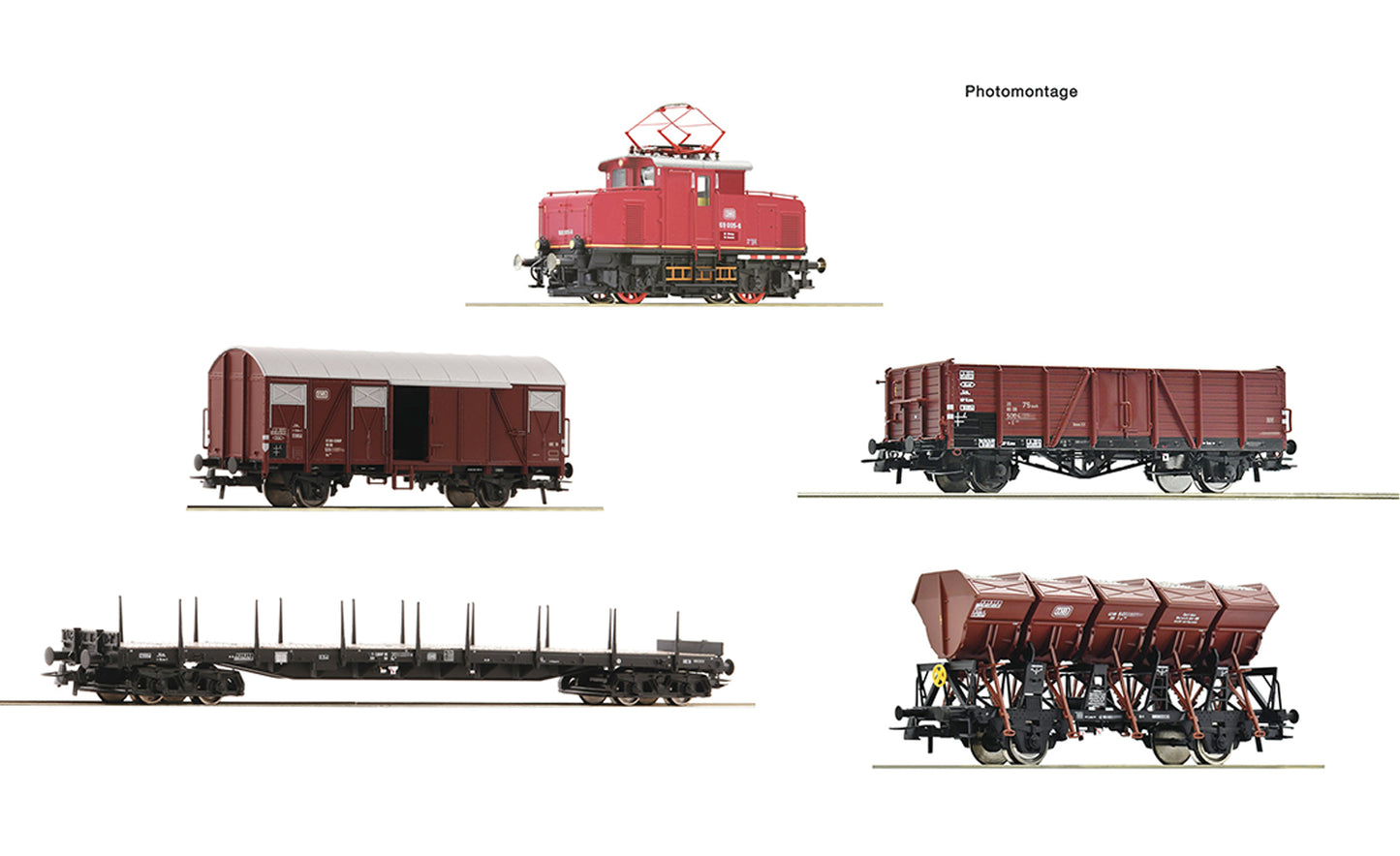 Roco DB E69 Oberammergau Freight Train Pack IV (~AC-Sound) RC5520003 HO Gauge