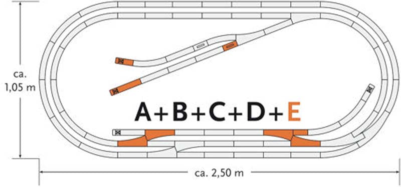 Roco Geoline Track Set E Gauge HO RC61104