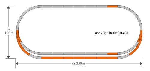 Roco Geoline Track Set C1 HO Gauge RC61152