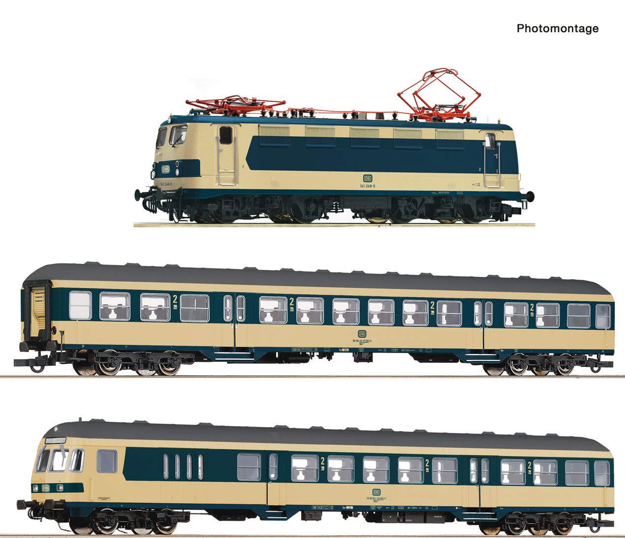 Roco 61484 DB BR141 Electric Karlsruhe Train Pack IV (DCC-Sound) HO