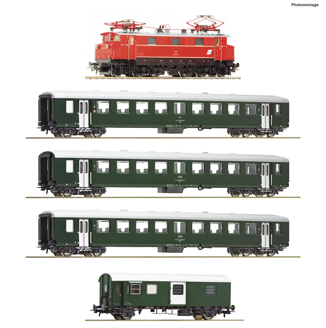 Roco 61493 OBB Rh1670.27 Electric Passenger Train Pack IV HO