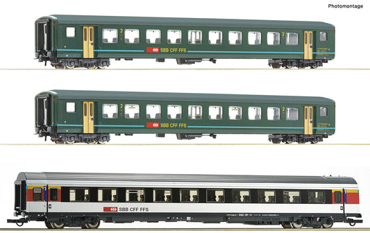 Roco SBB Bozberg Interregio Coach Set (3) V RC6200022 HO Gauge
