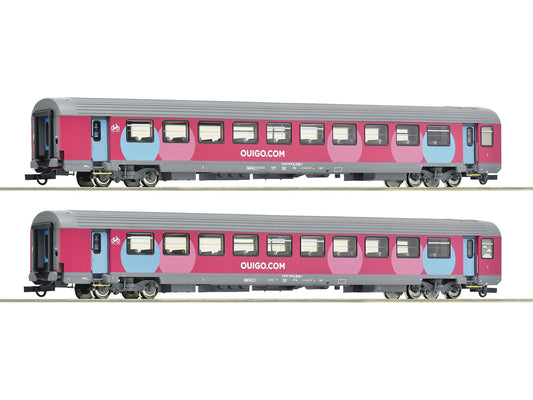 Roco SNCF Ouigo Corail Coach Set (2) VI RC6200024 HO Gauge