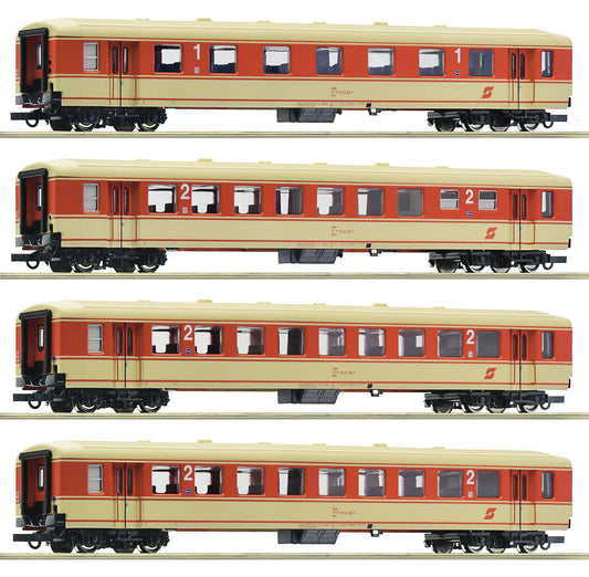 Roco OBB Schlieren Express Coach Set 1 (4) IV HO Gauge RC6200026