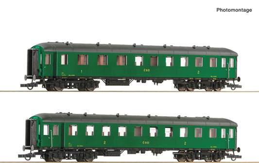 Roco CSD Aba/Ba Express Coach Set (2) III HO Gauge RC6200037