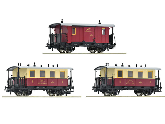 Roco Sonnblick Bahn Rack & Pinion Coach Set (3) III RC6200063 HO Gauge