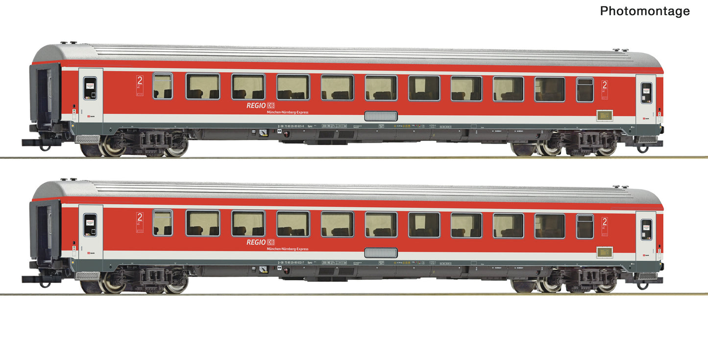 Roco DBAG RE Bpmz MUC-NBG Coach Set (2) VI RC6200097 HO Gauge