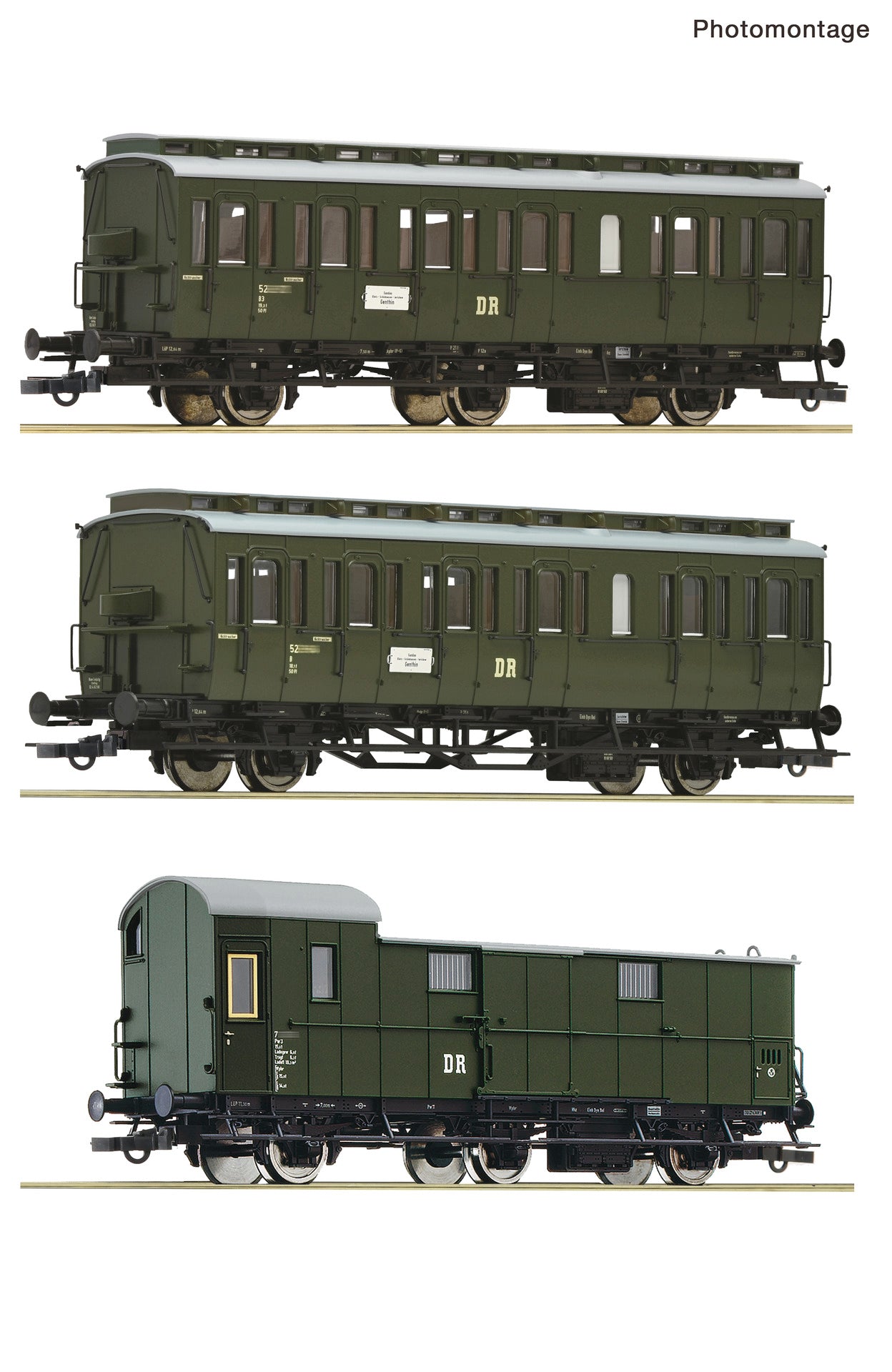 Roco DR B3/B/Pw3 Branch Line Coach Set (3) III RC6200130 HO Gauge