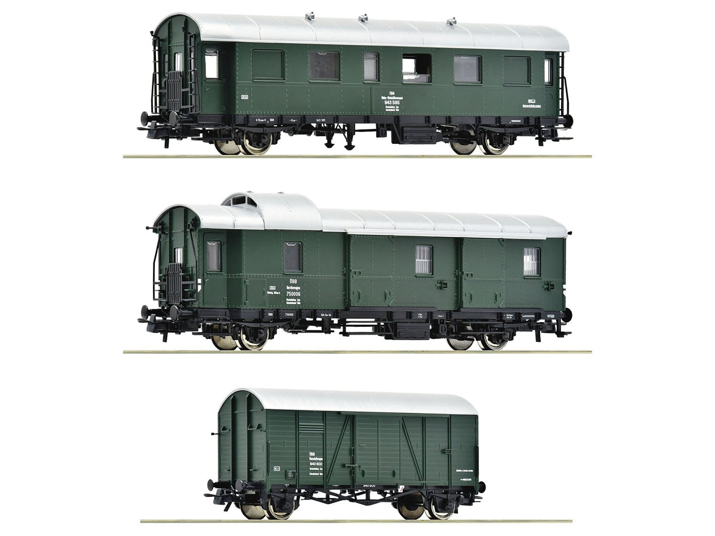 Roco OBB Works Train Coach Set (3) IV RC6200134 HO Gauge