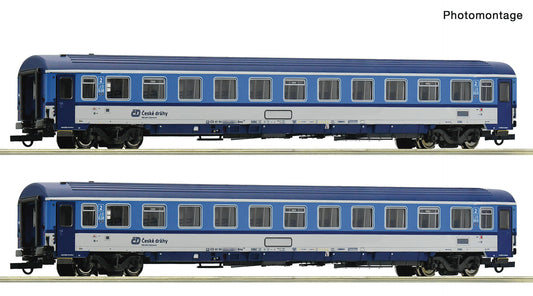 Roco CD Bmz 2nd Class Eurofima Coach Set (2) VI RC6200157 HO Gauge