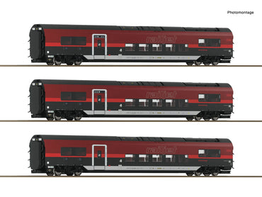 Roco 6200179 OBB Railjet 2 Coach Set 2 (3) VI HO Gauge