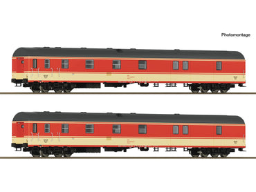 Roco 6200180 OBB Post-m Postal Coach Set (2) IV HO Gauge