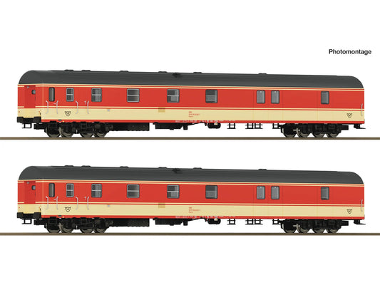 Roco 6200180 OBB Post-m Postal Coach Set (2) IV HO Gauge